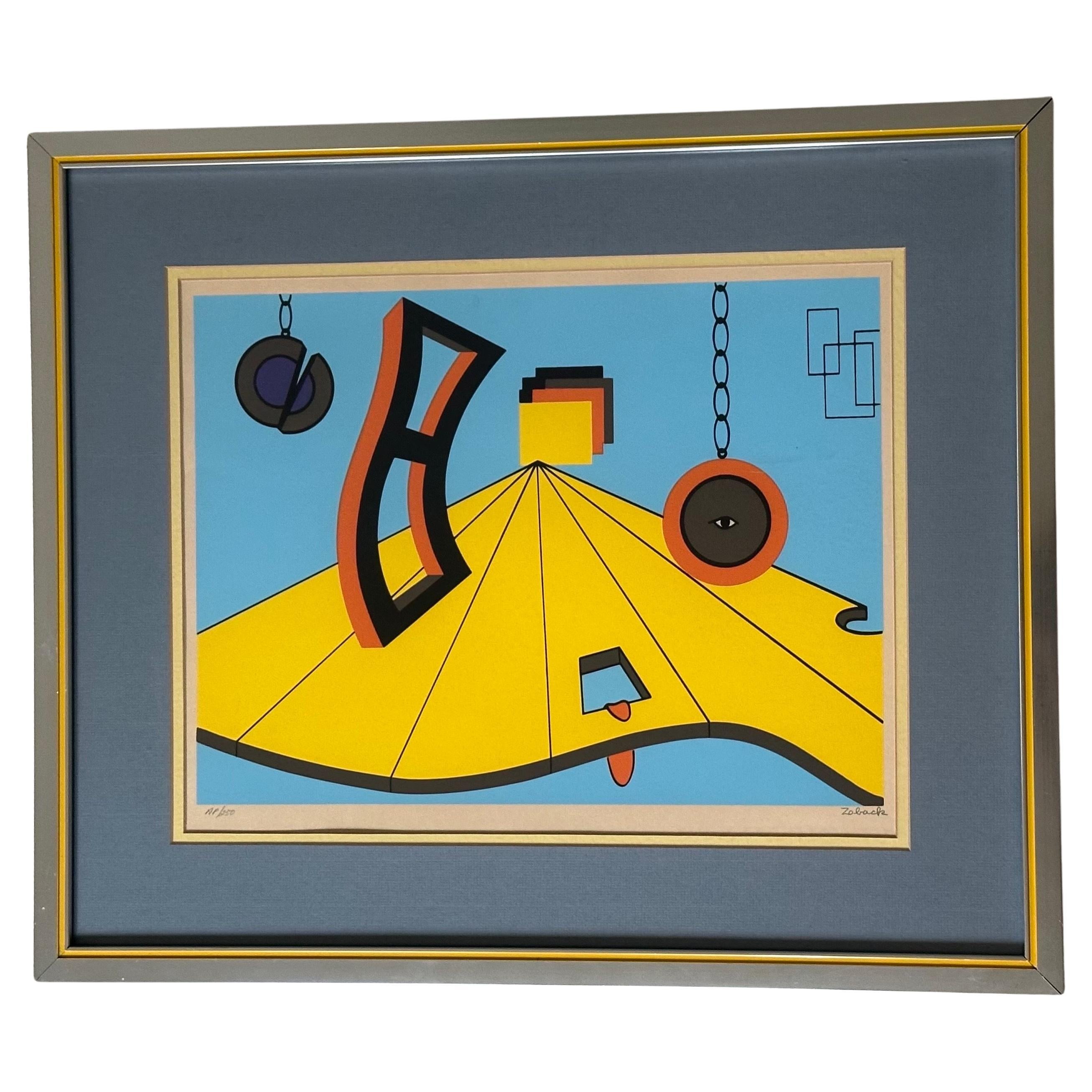 MCM Artist's Proof Surreale Abstrakte Lithographie von Sonny Zoback im Zustand „Gut“ im Angebot in San Diego, CA