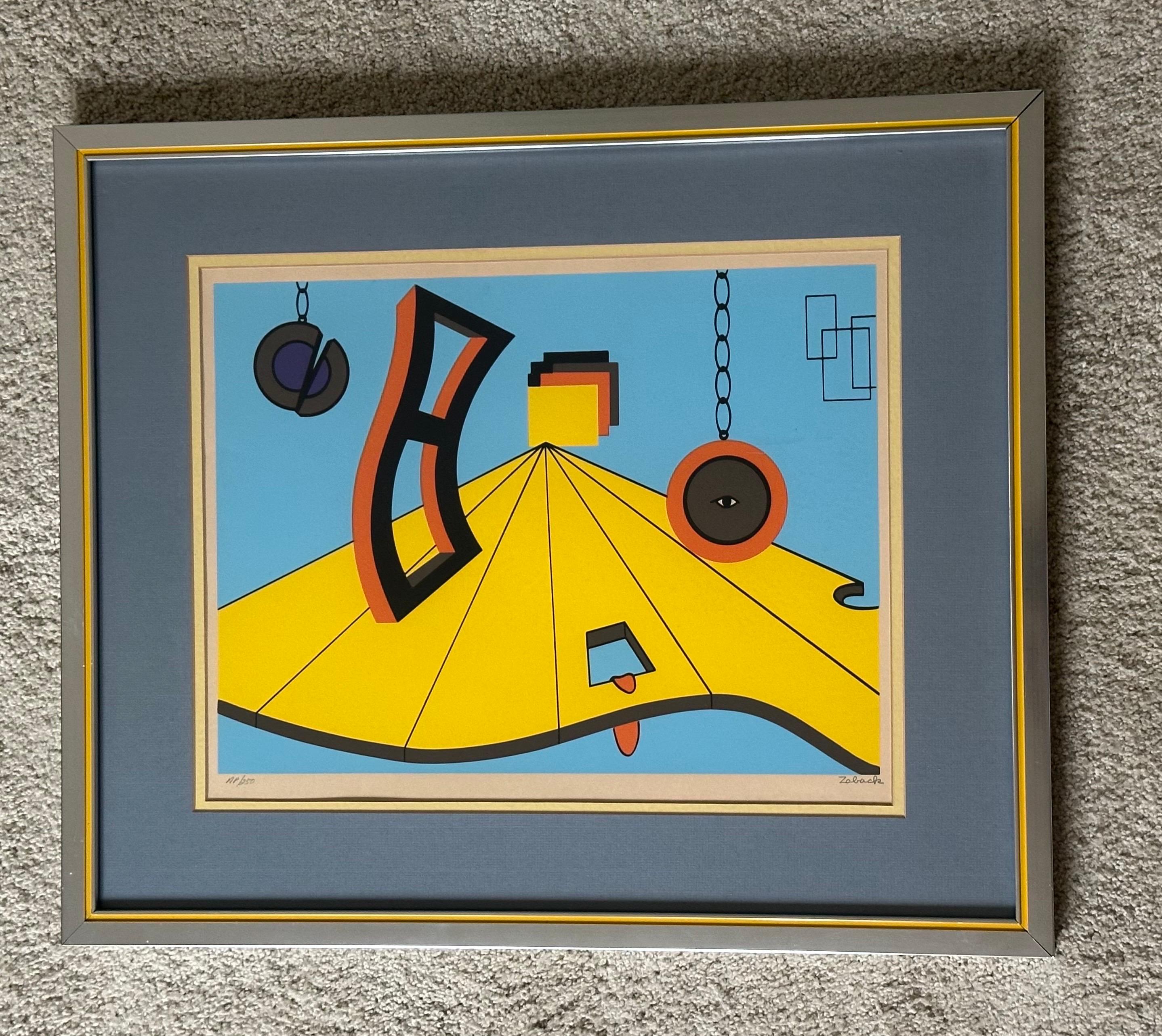 MCM Artist's Proof Surreale Abstrakte Lithographie von Sonny Zoback im Angebot 2