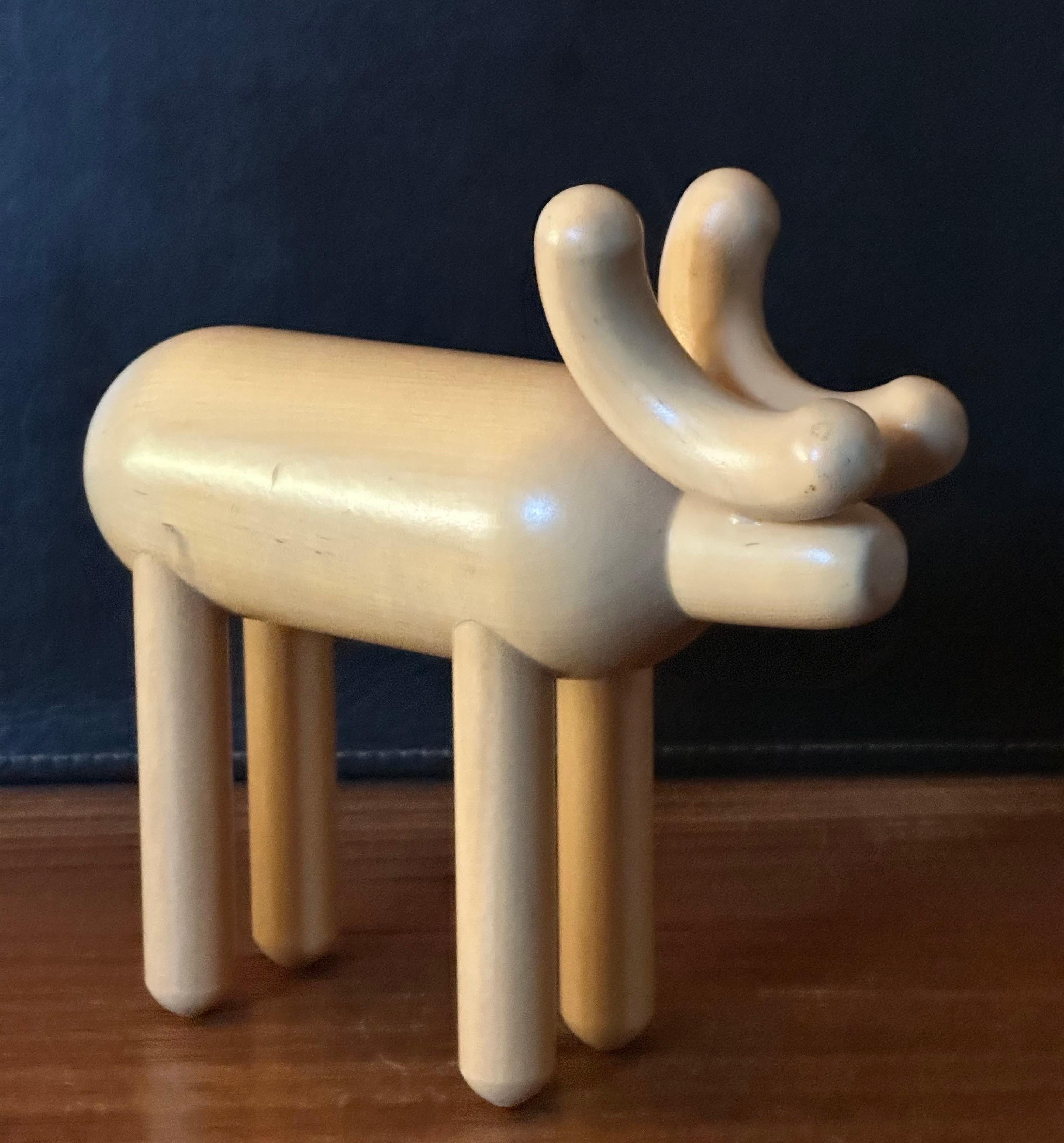 Escultura de madera de fresno MCM Alce / reno de Kaija Aarikka en venta 8