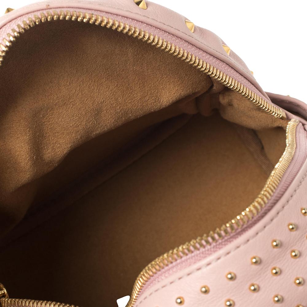MCM Baby Pink Leather X Mini Studded Stark-Bebe Boo Backpack 2