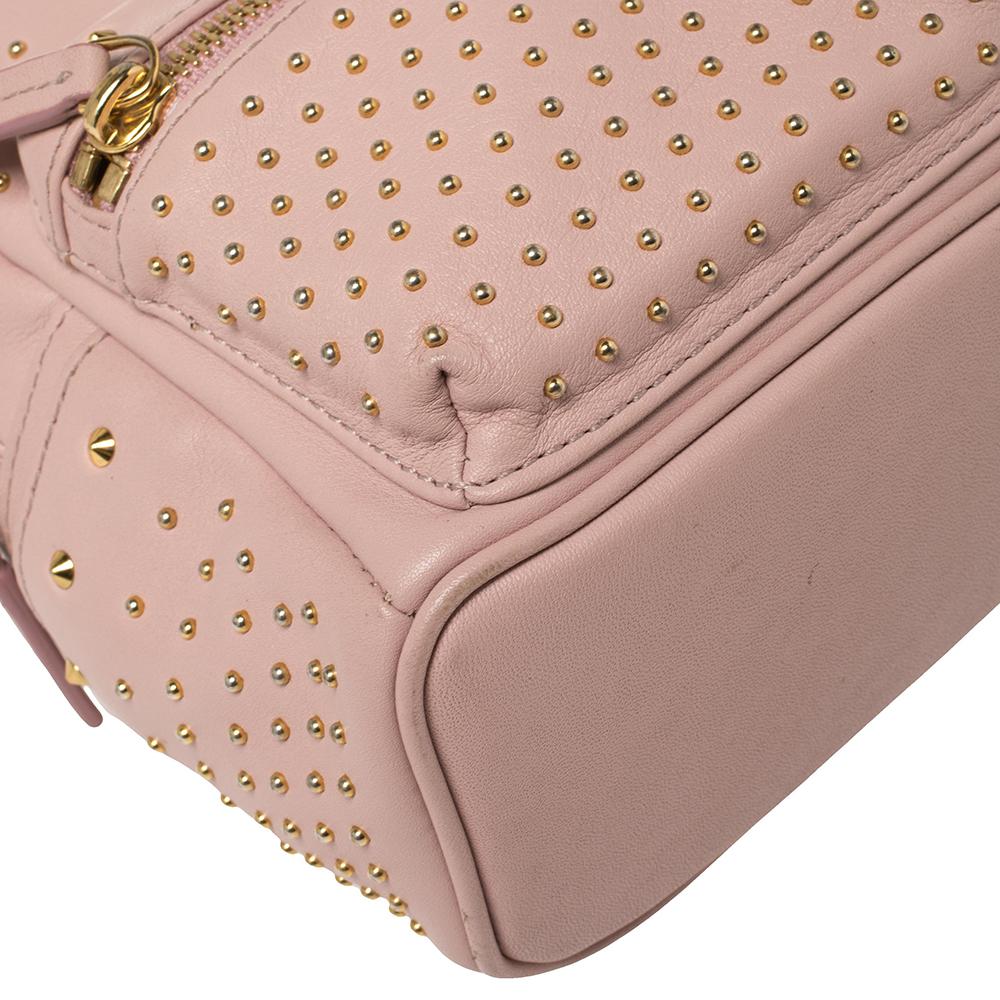 Beige MCM Baby Pink Leather X Mini Studded Stark-Bebe Boo Backpack
