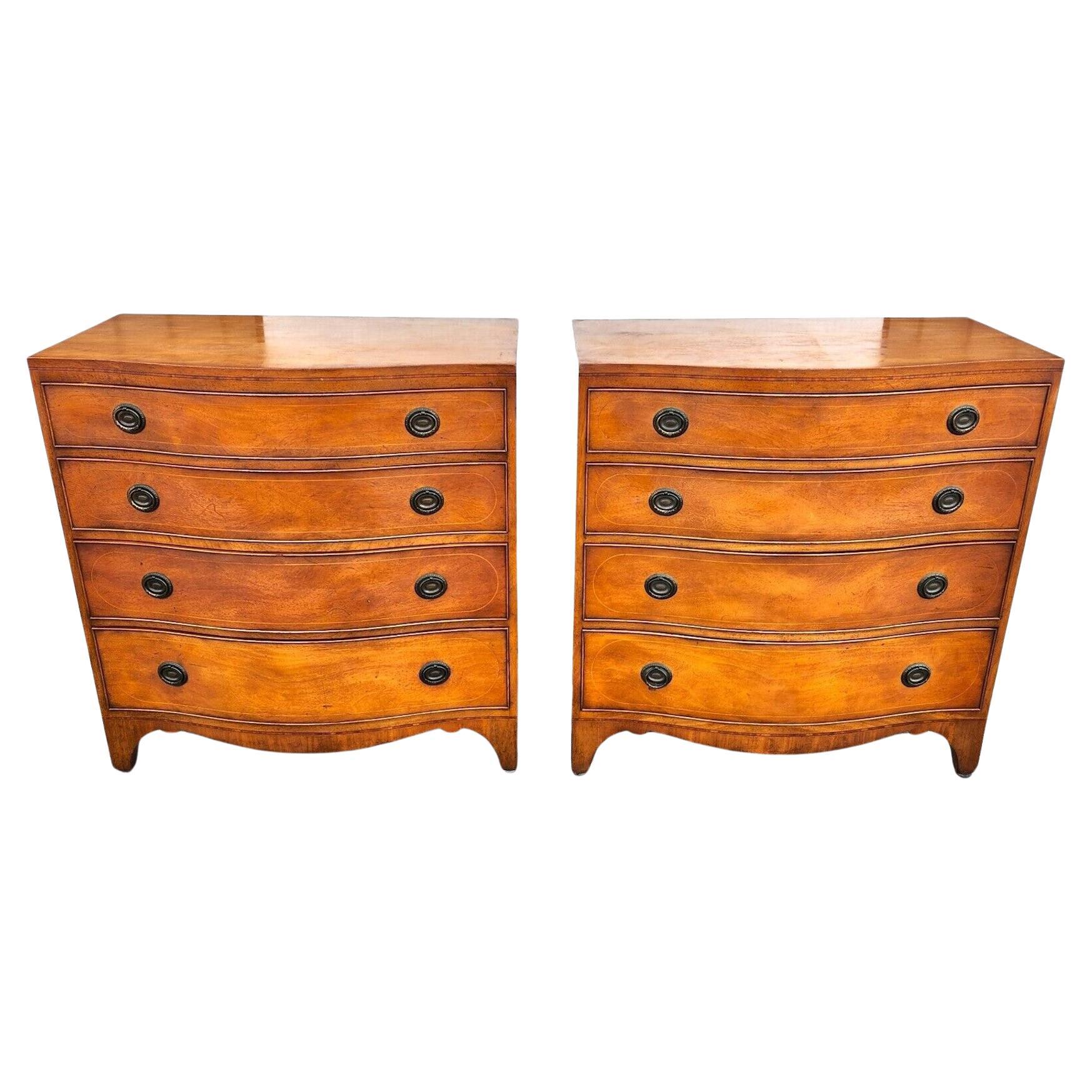 MCM Bachelor Chests Serpentine 1950s Pair by OLD COLONY