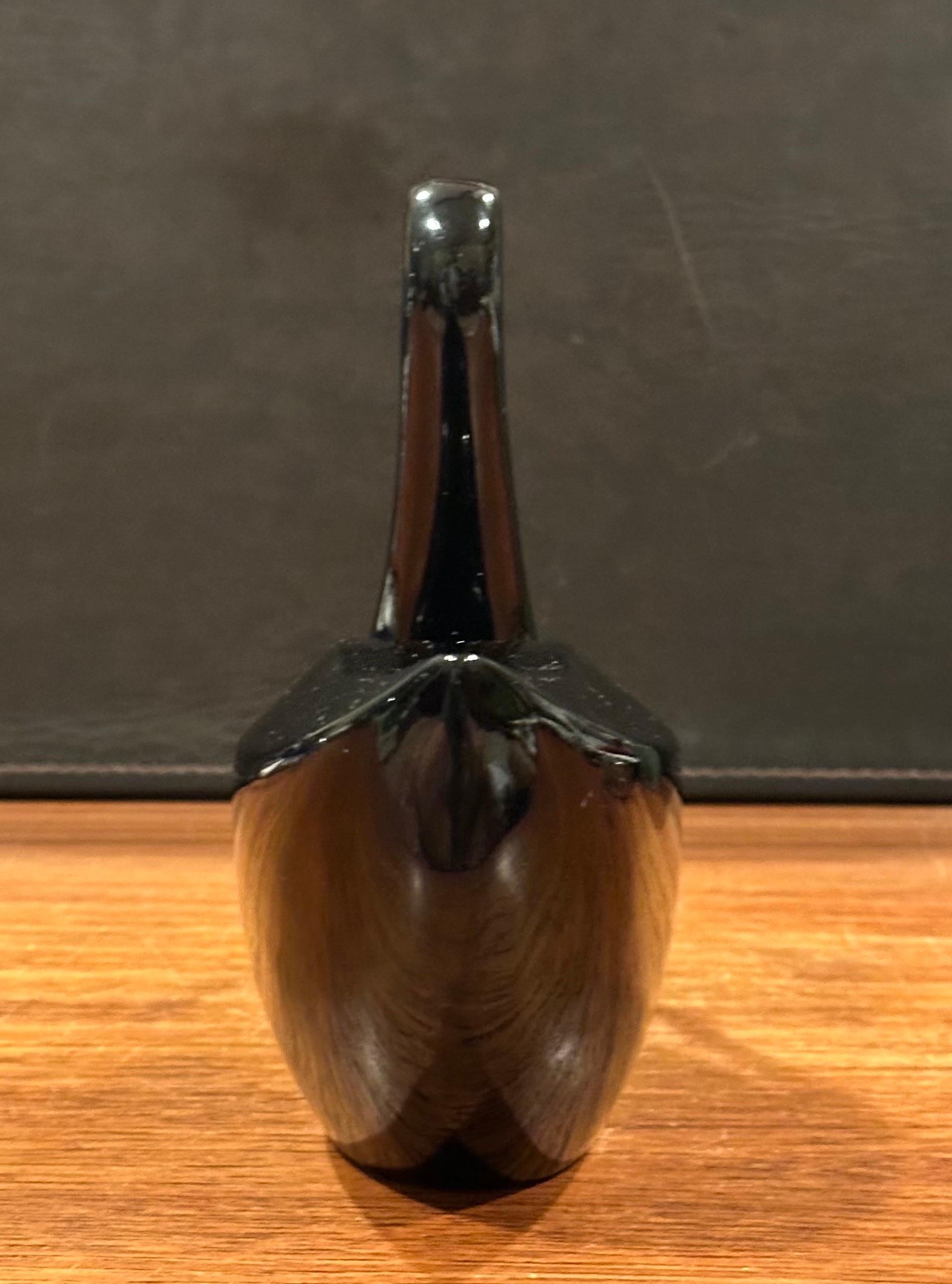 MCM Bakelite Black Bird with Brass Beak by Rosenthal Netter For Sale 4
