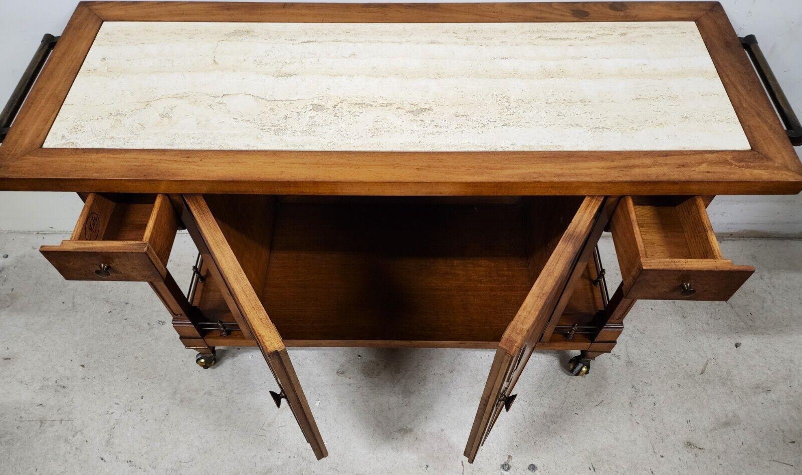20th Century Dry Bar Sideboard Serving Cart Rolling Contempora by J L METZ