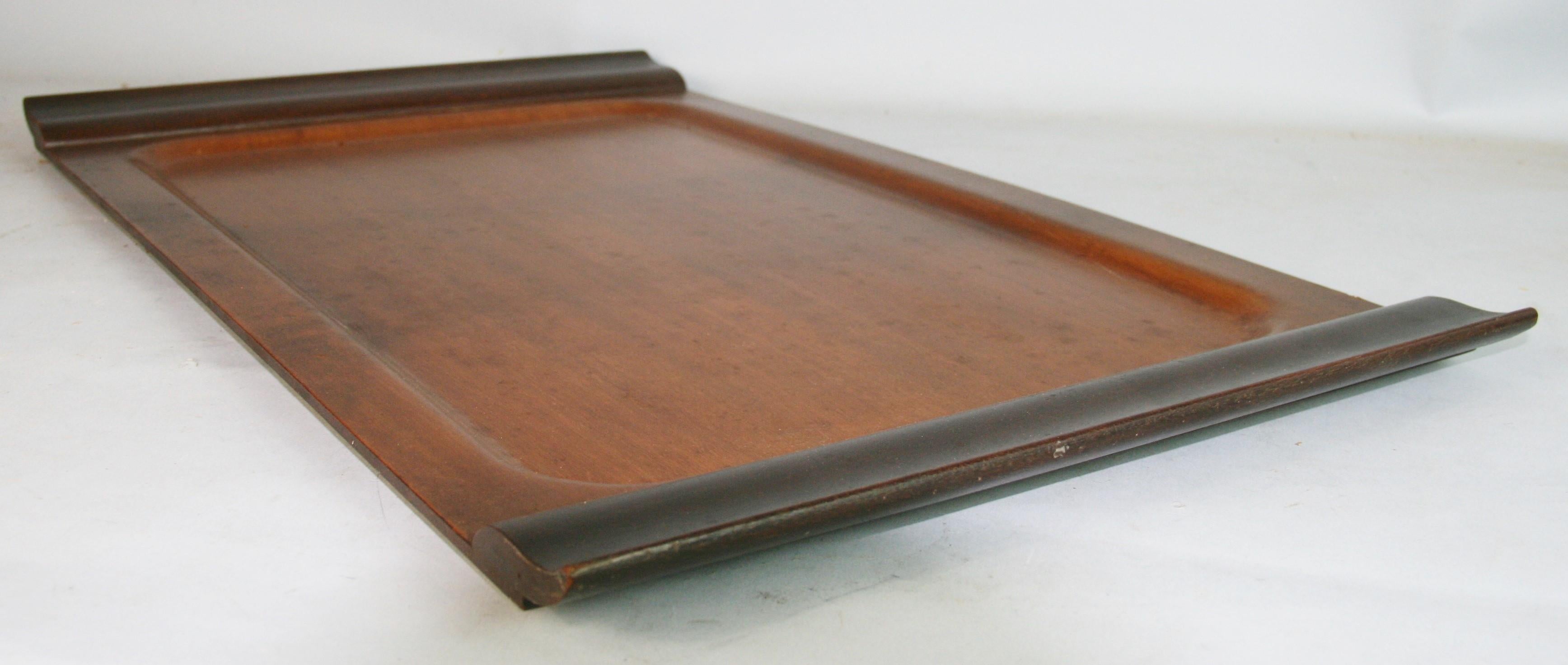 Mid-20th Century MCM Bent Plywood and Solid Wood Large Serving Tray  For Sale