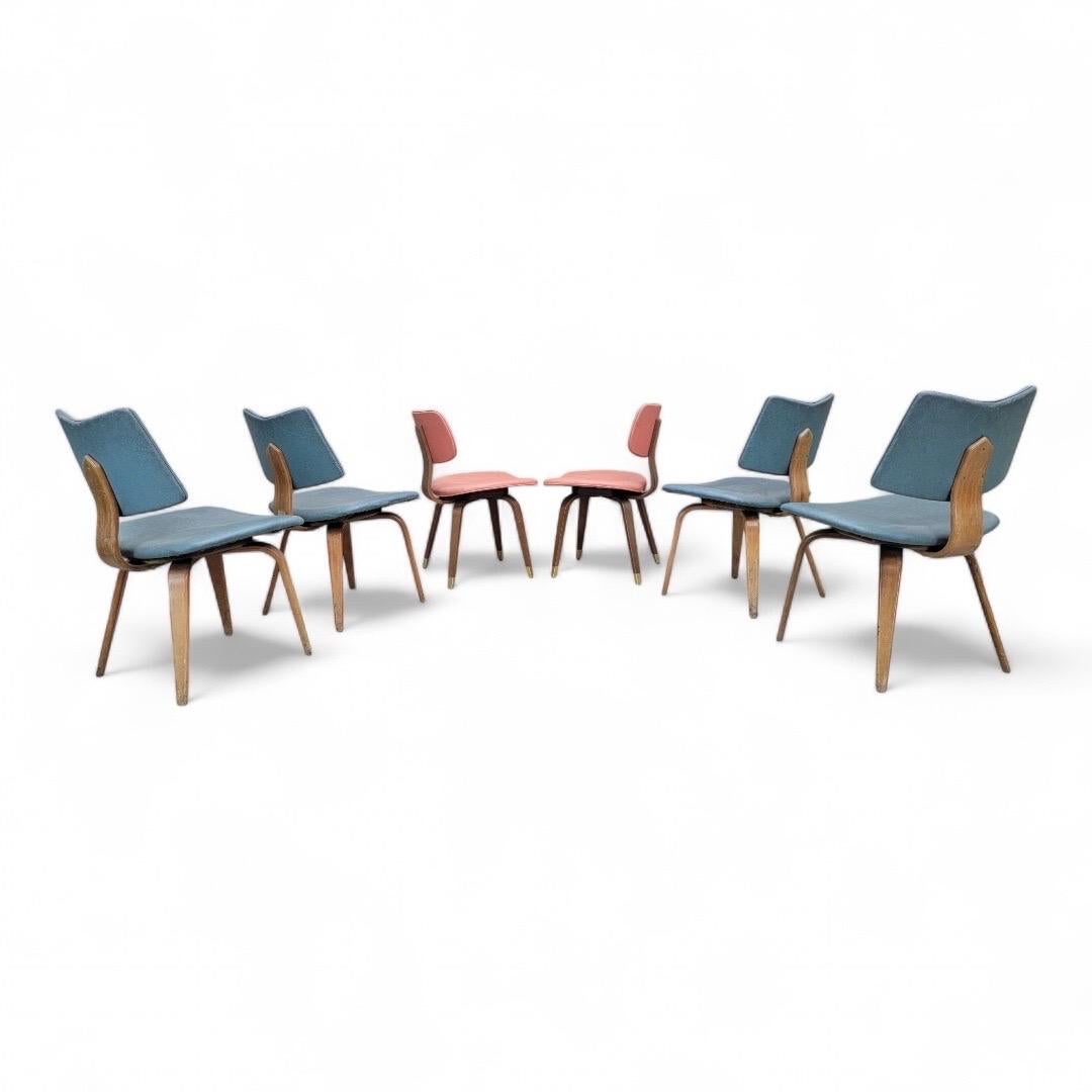 Sedie da pranzo in legno curvato MCM di Bruno Weil per Thonet - Set di 6 in vendita 1
