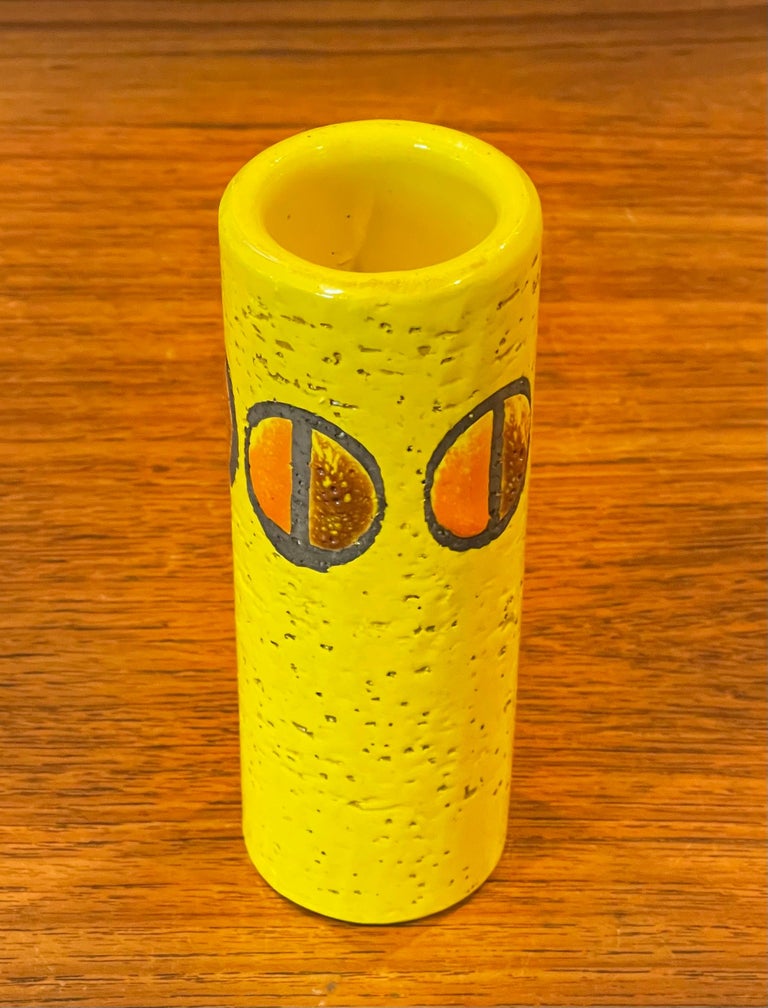 Italian MCM Bitossi Petite Yellow Vase by Rosenthal Netter For Sale