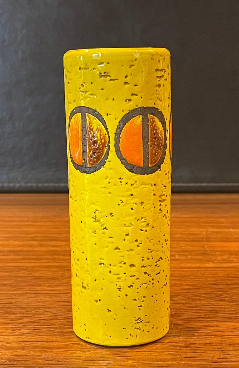 20th Century MCM Bitossi Petite Yellow Vase by Rosenthal Netter For Sale