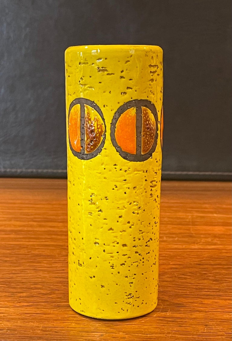 Pottery MCM Bitossi Petite Yellow Vase by Rosenthal Netter For Sale