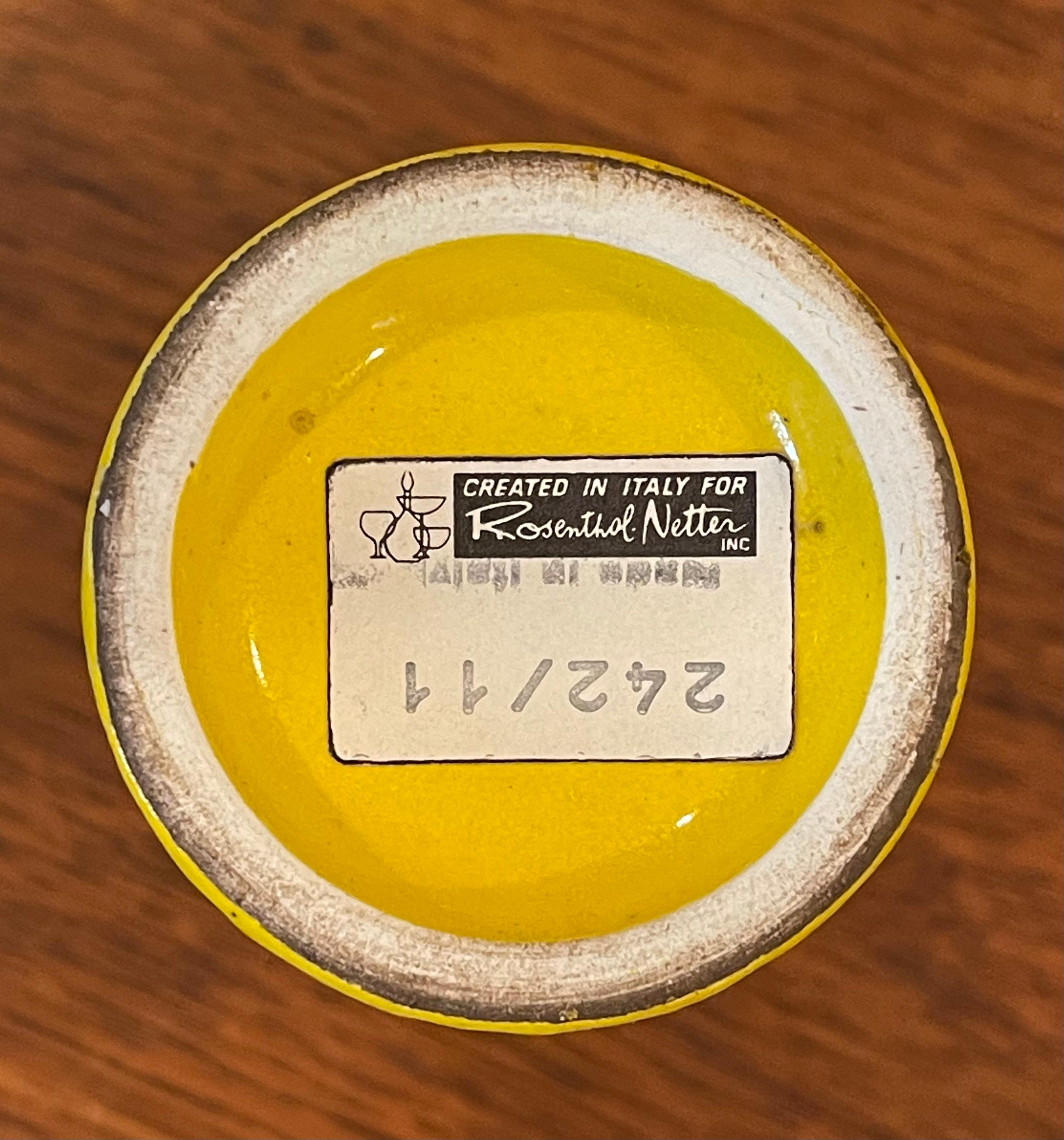 Petit vase jaune Bitossi de MCM par Rosenthal Netter en vente 1