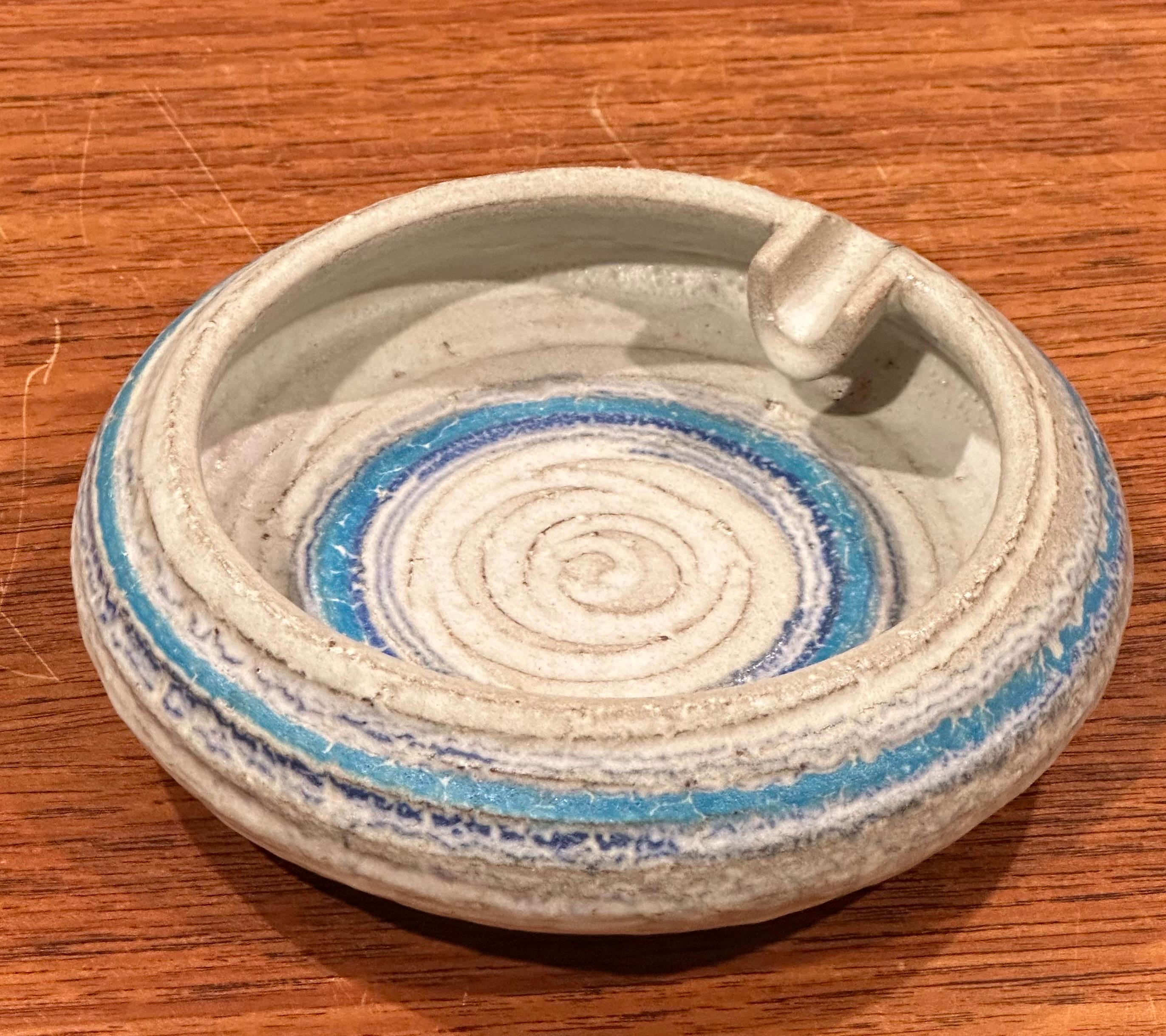 Italian MCM Bitossi Stoneware Ashtray by Rosenthal Netter For Sale