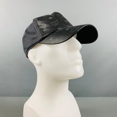 MCM Black Grey Logo PVC Hats