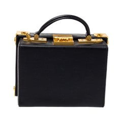 MCM Black Leather Berlin Box Bag