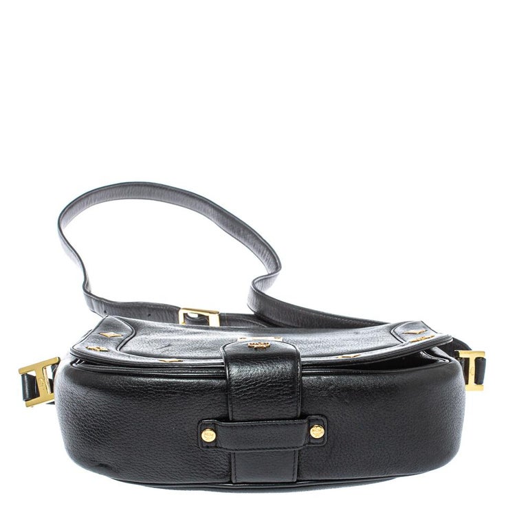 MCM Black Leather Flap Crossbody Bag at 1stDibs
