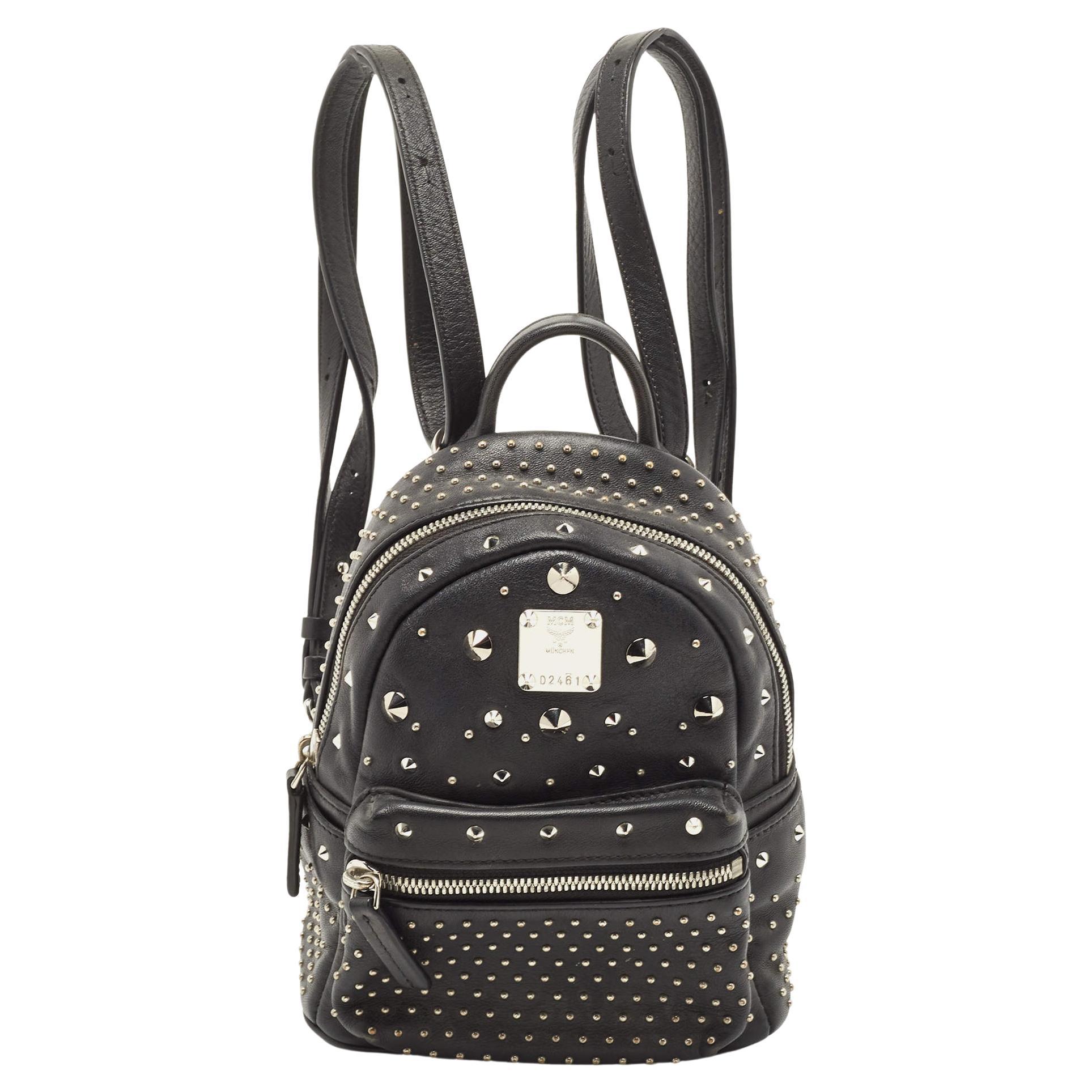 Shop MCM Extra-Mini Stark Visetos Metallic Backpack