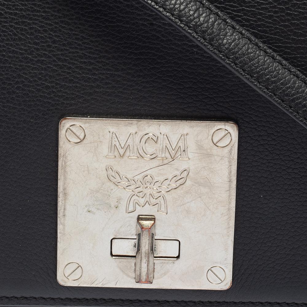 MCM Black Leather Mona Crossbody Bag 5