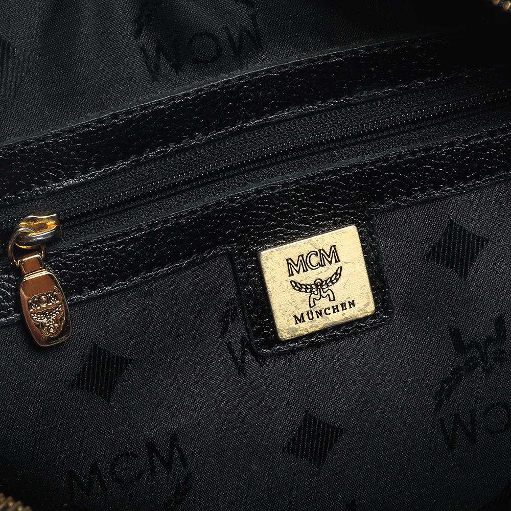 MCM Black Leather Studded Camera Shoulder Bag 2