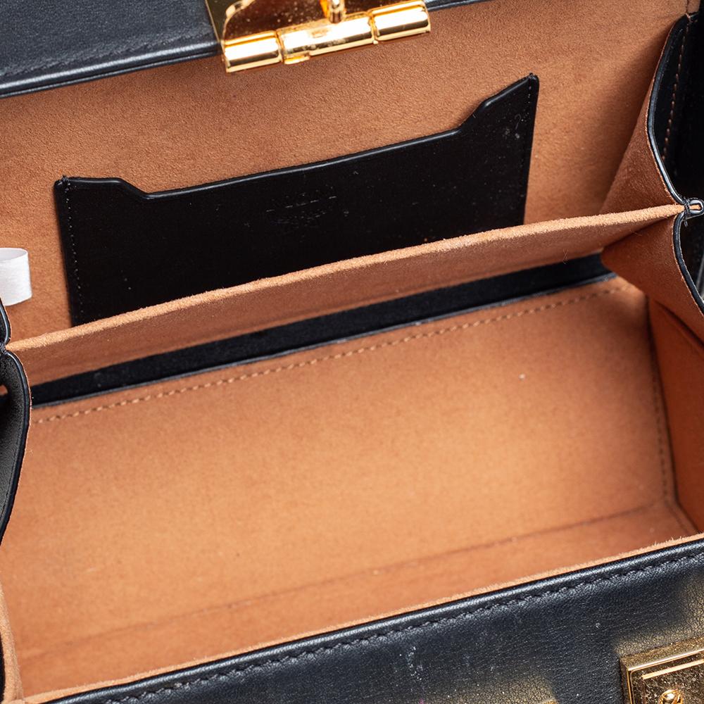 MCM Black Leather Studded Embellished Berlin Box Bag 3