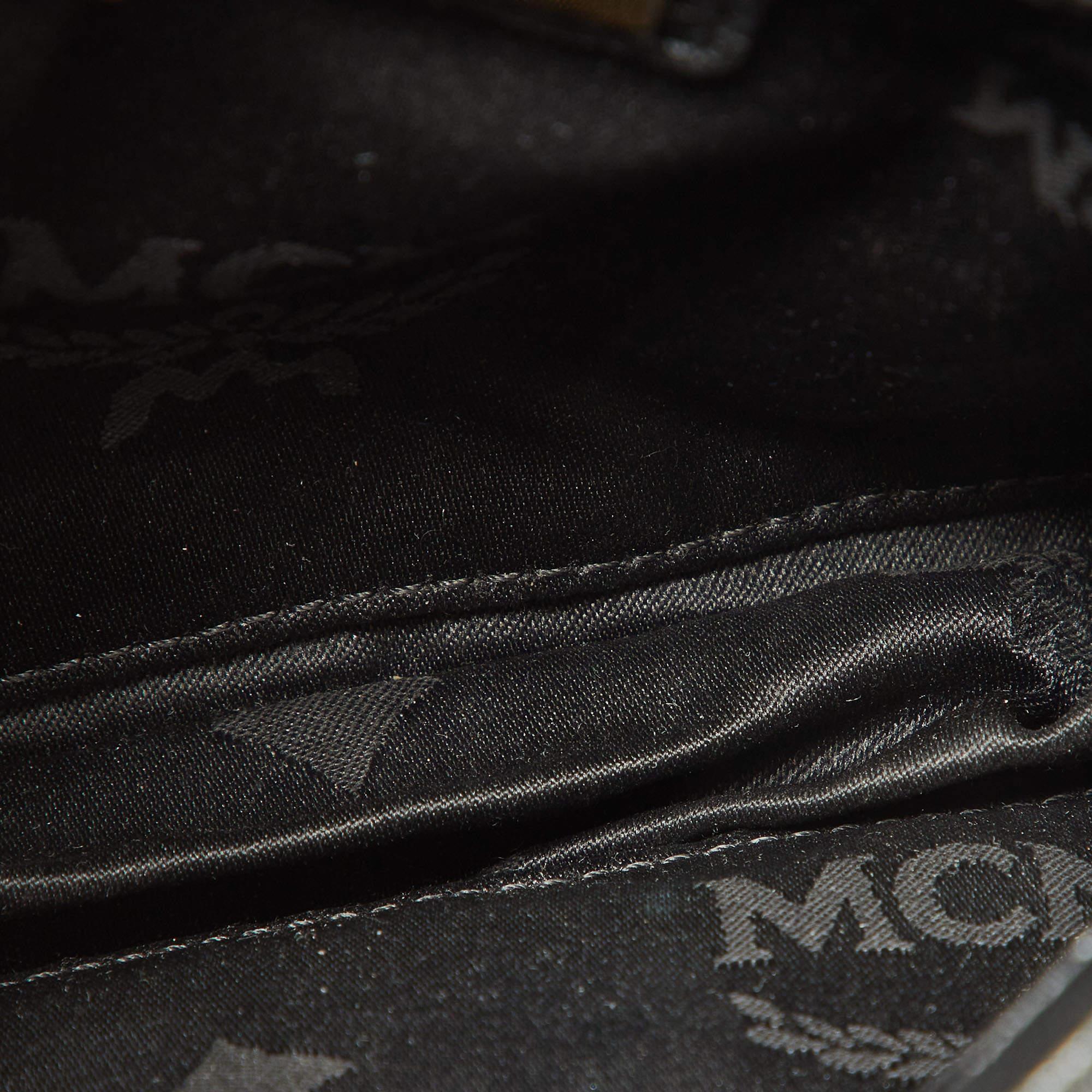 MCM Black Leather Studded Flap Crossbody Bag 5