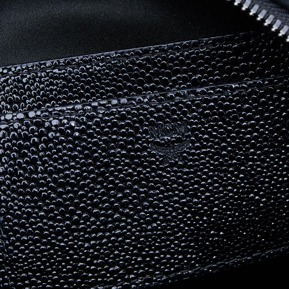 MCM Black Leather X Mini Stark Crystal Embellished Backpack 3