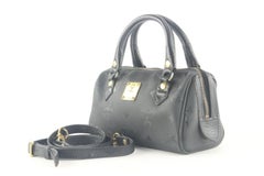 MCM Black Mini Boston Bag with Strap 1MCM712K