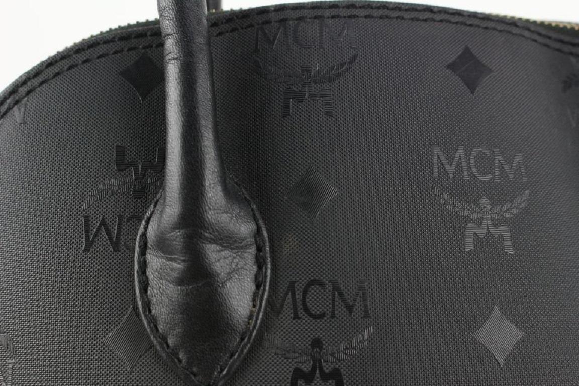 MCM Black Monogram Visetos Dome Bag 916mcm95 For Sale 7