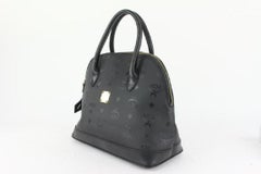 MCM Black Monogram Visetos Dome Bag 916mcm95