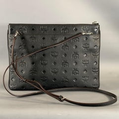 MCM Schwarz MYZ9SKM42BK001 Monogram-Leder-Umhängetaschen