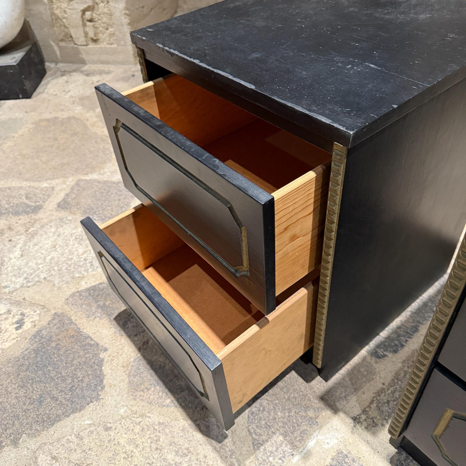 MCM Black Nightstands Styled After Dorothy Draper For Sale 4
