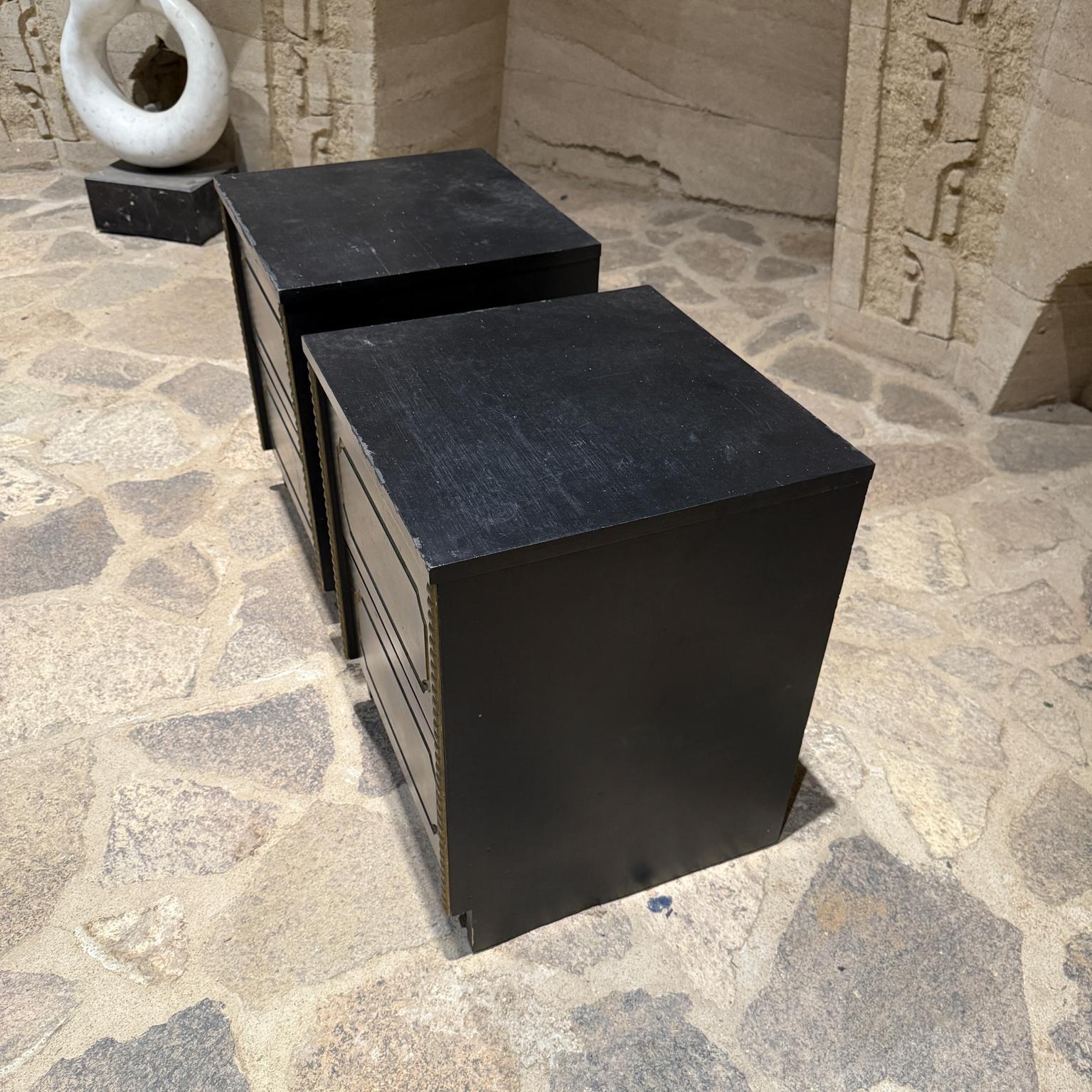 MCM Black Nightstands Styled After Dorothy Draper For Sale 5
