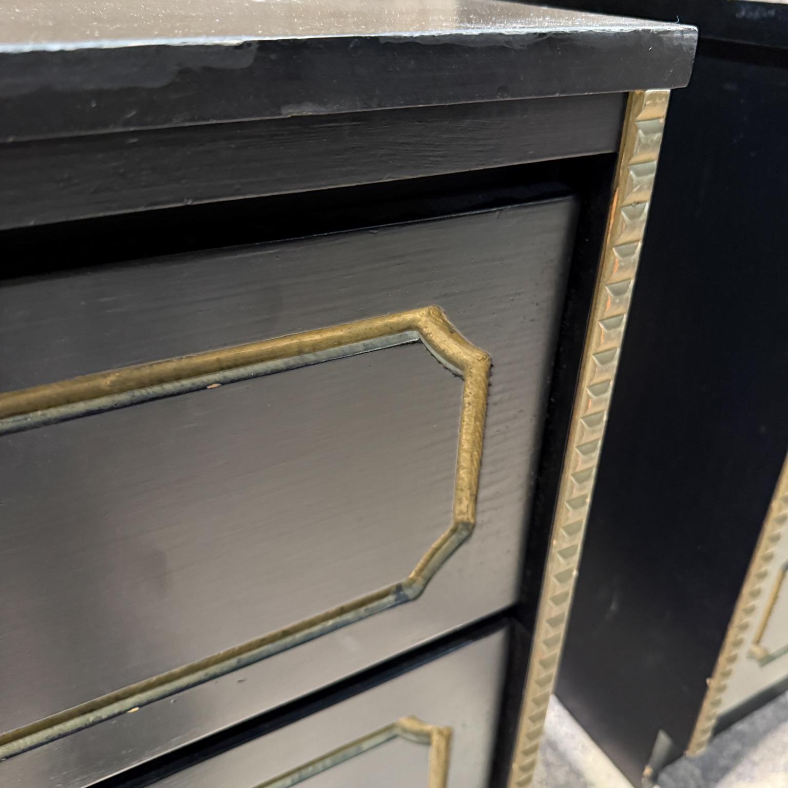 MCM Black Nightstands Styled After Dorothy Draper For Sale 1