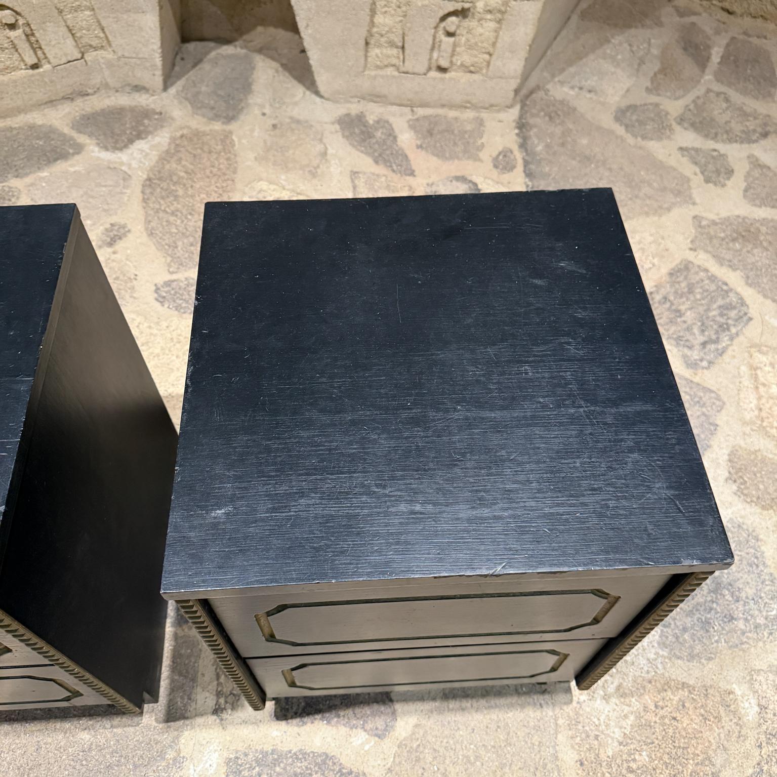 MCM Black Nightstands Styled After Dorothy Draper For Sale 3