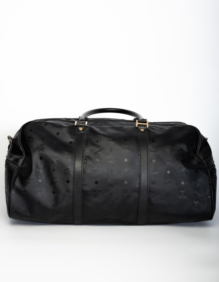 MCM Black Nylon Duffel Bag For Sale at 1stDibs