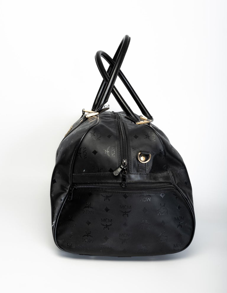 MCM Black Nylon Duffel Bag For Sale at 1stDibs