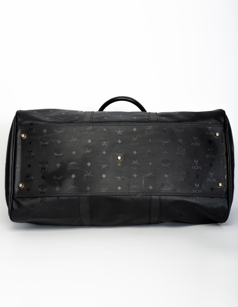 MCM Black Nylon Duffel Bag For Sale at 1stDibs