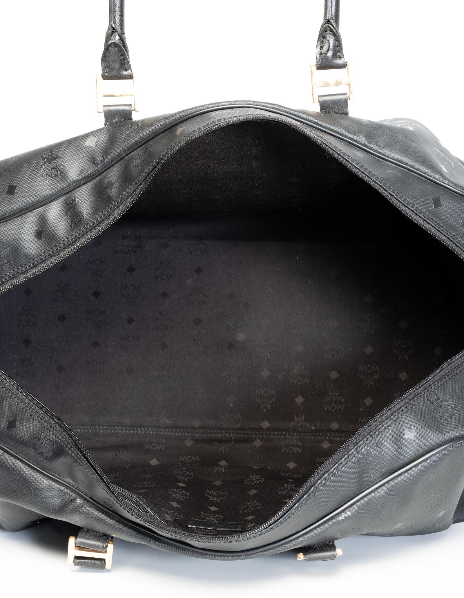 MCM Black Nylon Duffel Bag 1