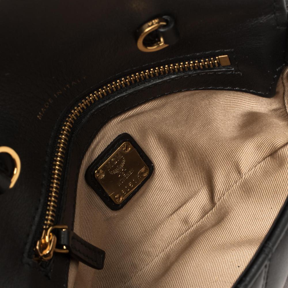 MCM Black Quilted Leather Patricia Belt Bag 4
