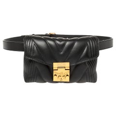 MCM Black Quilted Leather Patricia Belt Bag