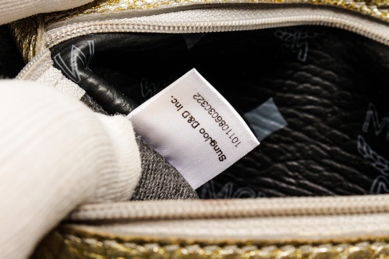 MCM Black Visetos Lion Shopper Tote Bag For Sale at 1stDibs