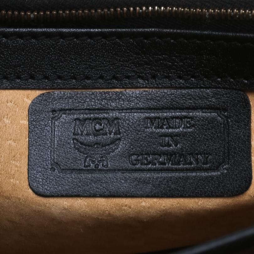 MCM Black Visetos Nylon and Leather Crossbody Bag 2