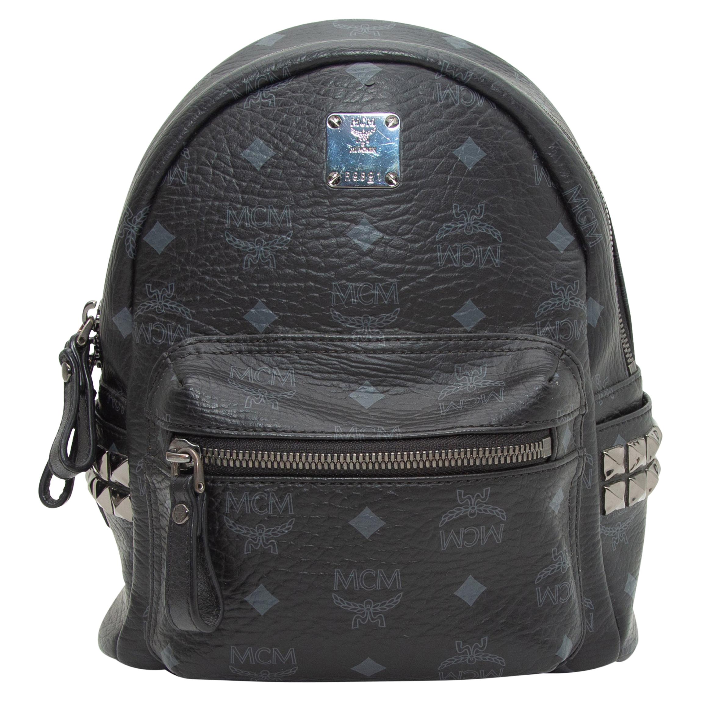 mcm gray backpack