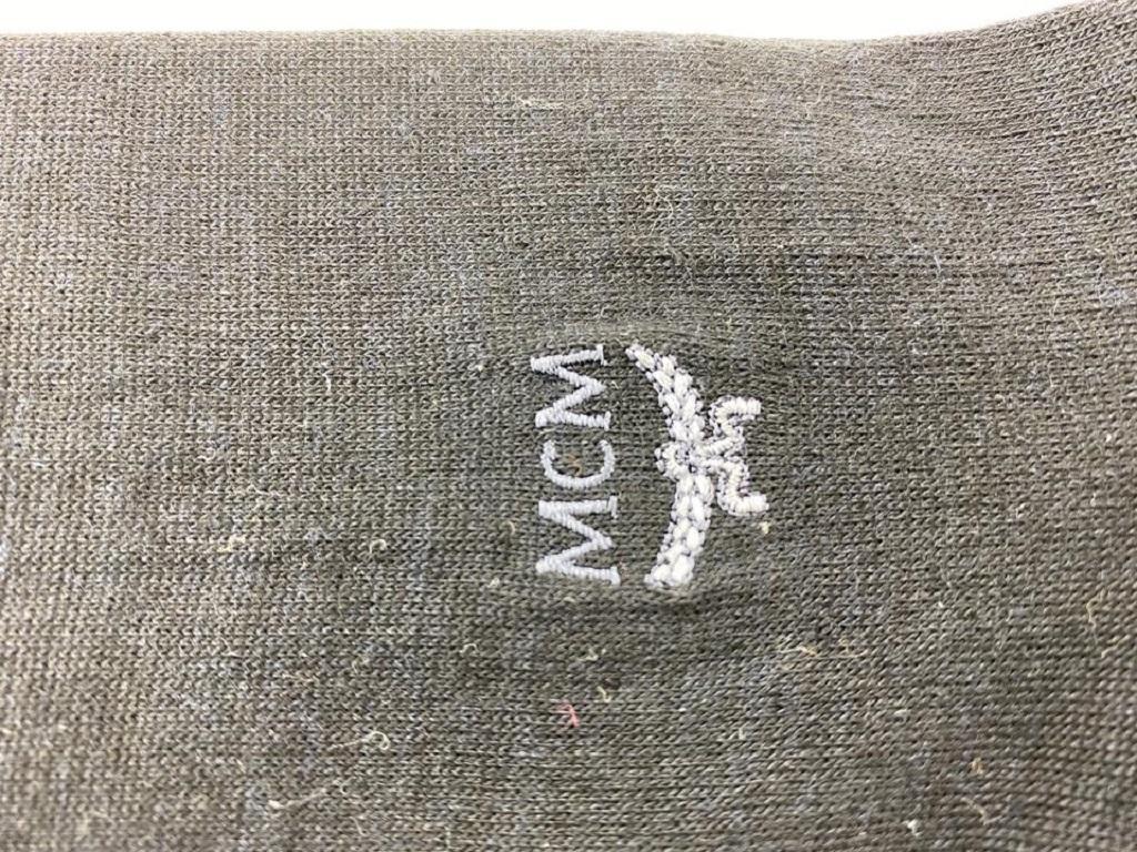MCM schwarz x marineblau Seltene Vintage MCM Logo Socken 9m520  im Angebot 3
