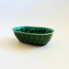 MCM Blue and Green Drip Glaze Planter Bowl by Judy of California