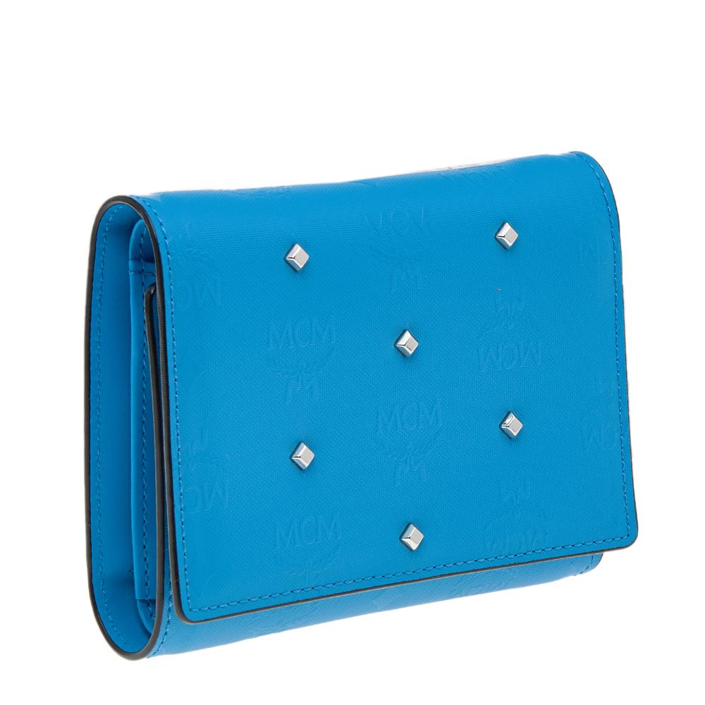 mcm blue wallet