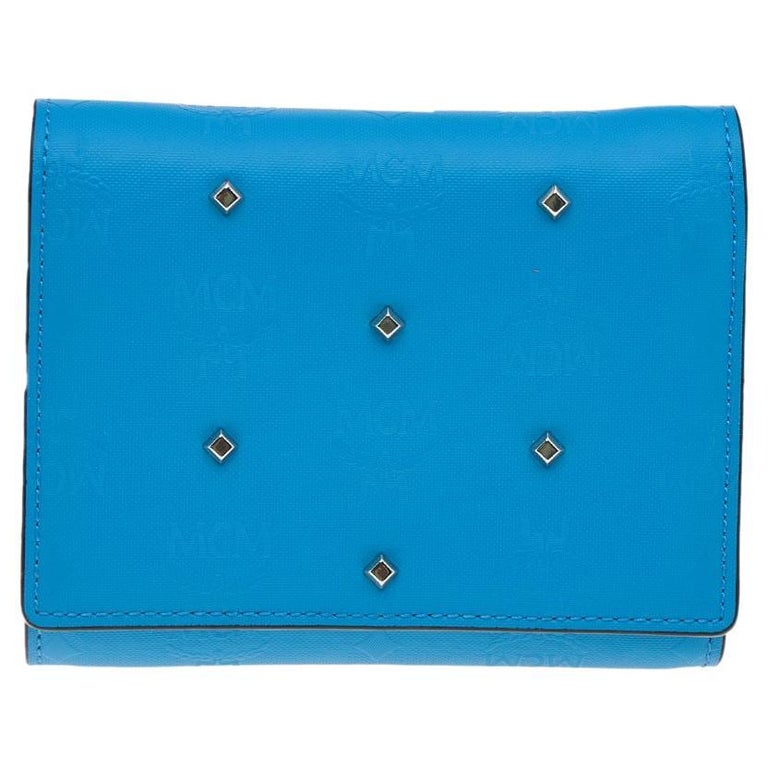 Louis Vuitton Virgil Abloh Blue Monogram Bandana Slender Wallet 76lk67s