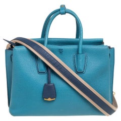 MCM Blue Leather Milla Park Avenue Satchel