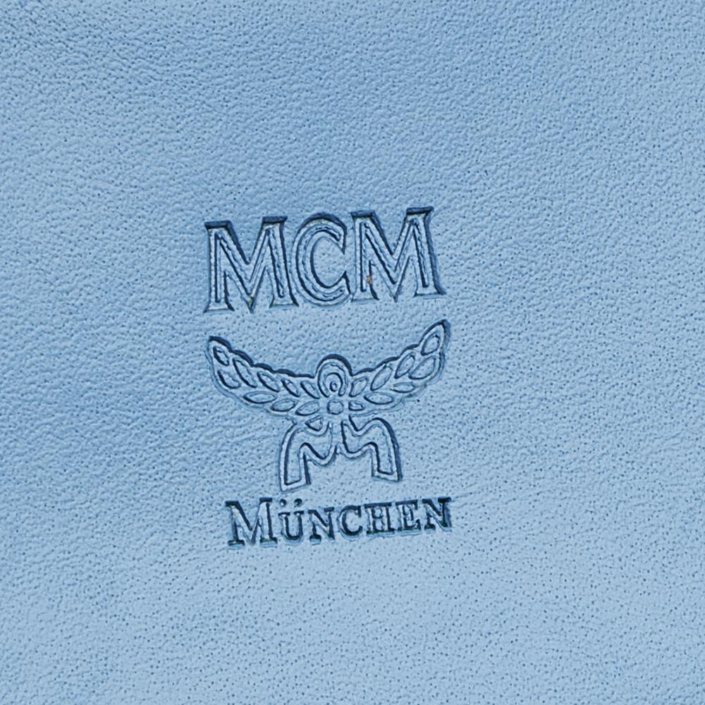 MCM Blue Leather Shoulder Bag 2