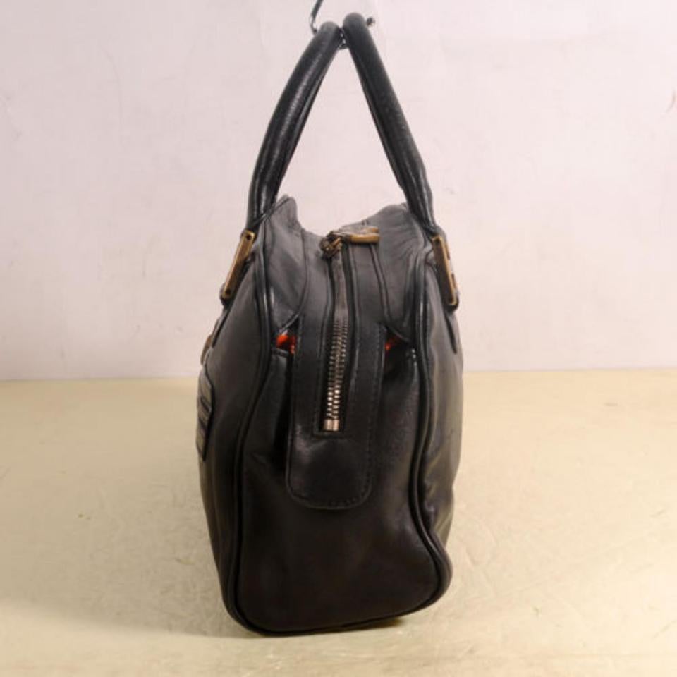Mcm Boston 869322 Black Leather Shoulder Bag For Sale at 1stDibs