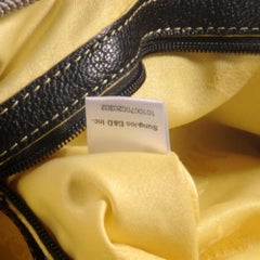 MCM Braided Handle 869333 Black Leather Shoulder Bag