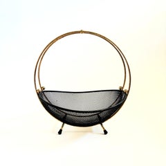 MCM Brass and Mesh Circular Fruit Basket